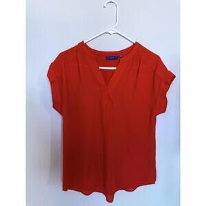 APT. 9 Red Short Sleeve Blouse XS